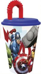 Bosszúállók Heroic Squad szívószálas pohár, műanyag 430 ml (STF57730) - mesesajandek