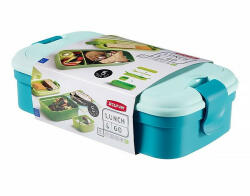 Keter Ételtartó doboz evőeszközzel CURVER Lunch&Go műanyag 1, 4L kék (00768-B36-00) - papir-bolt