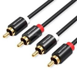 Vention 2*RCA/M -> 2*RCA/M audio 1, 5m kábel (fekete) (VAB-R06-B150) (VAB-R06-B150)