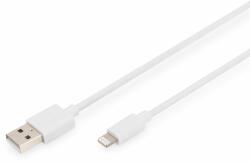 ASSMANN USB-A to lightning MFI C89, 2M Data and charging cable, white, 5V, 2.4A (DB-600106-020-W) (DB-600106-020-W)