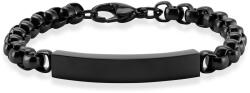 Troli Fekete acél karkötő VSB004B-PET