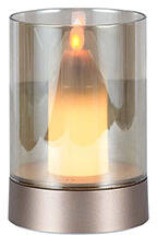 V-TAC Asztali lámpa beépített LED fényforrással, gyertya design, tölthető (2W) pezsgőarany, meleg fehér ( 10566)