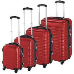  4 db-os merev falú bőrönd szett - piros - fashionforyou