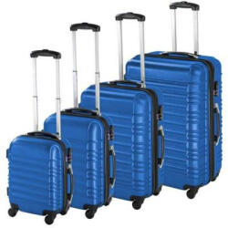  4 db-os merev falú bőrönd szett - kék - fashionforyou