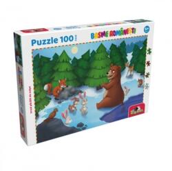Noriel Puzzle, 100 piese, Ursul pacalit de vulpe, Colectia Basme Romanesti, Noriel RB37763