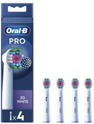 Oral-B Pro 3D White fogkefefej (4 db) - pelenka