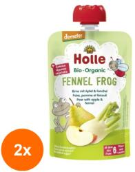 Holle Baby Set 2 x Piure de Pere cu Mere si Fenicul Eco, Fennel Frog, Holle Baby, 100 g