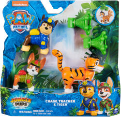 Paw Patrol Set figurine, Paw Patrol, Jungle Pups, Chase, Tracker and Tiger Figurina