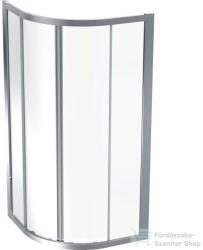 Geberit GEO 90x90x190 cm-es tolóajtós íves zuhanykabin átlátszó üveggel, ezüstözött 560.121. 00.2 (560121002)