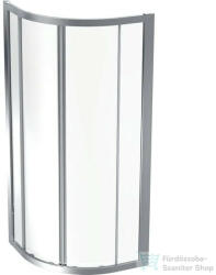 Geberit GEO 80x80x190 cm-es tolóajtós íves zuhanykabin átlátszó üveggel, ezüstözött 560.111. 00.2 (560111002)