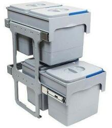 EKOTECH - Beépíthető hulladékgyűjtő TANDEM SHORT 40 - 2x15+2x12 liter (91254100) - watermarkt