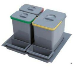 Elleci EKOTECH - Beépíthető hulladékgyűjtő PRACTIKO 600 - 1x12 liter+2x5 liter + 2 tartó (91094100B5)