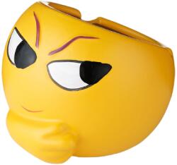  Emoji kerámia hamutartó - sárga színű töprengő smiley minta (A-401037-töprengő smiley)