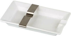  Szivar hamutál - Porcelán, fehér - fém szivartartó betéttel (PAD-09518)