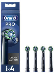 Oral-B Pro Cross Action, fekete fogkefefej (4 db) - beauty