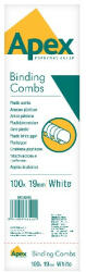  Iratspirál műanyag 19mm 121-150 lap fehér 100/dob (6203201) - papir-bolt
