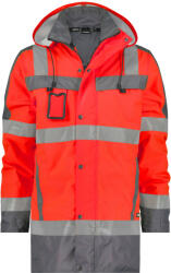 DASSY Limasol munkavédelmi jól láthatósági télikabát piros/szürke színben (5001324070B6643004XL)