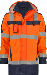 DASSY Limasol munkavédelmi jól láthatósági télikabát narancs/navy színben (5001324070B668100XS)