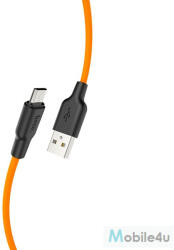 hoco. X21 Szilikon töltokábel Micro USB 1m, narancssárga (HC711908) - mobile4u