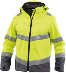 DASSY Malaga munkavédelmi jól láthatósági softshell dzseki sárga/szürke színben (3003294074B694100XL)
