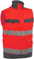 DASSY Bilbao jólláthatósági munkavédelmi mellény piros/cementszürke színben (3501004070B6643003XL)