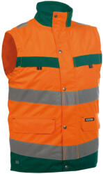 DASSY Bilbao jólláthatósági munkavédelmi mellény narancs/üvegzöld színben (3501004070B663100S)