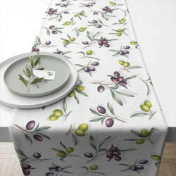 Ambiente Delicious Olives asztali futó 40x150cm, 100% pamut