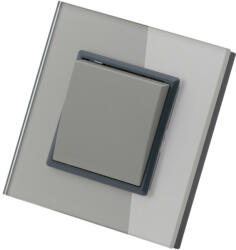 Smarthugo szürke üvegkeretes keresztváltó kapcsoló - 107 (sh101904)