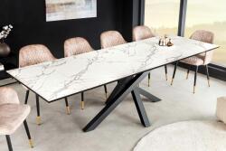 LuxD Meghosszabbítható étkezőasztal Paquita 180-220-260 cm fehér márvány