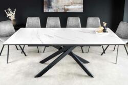 LuxD Meghosszabbítható étkezőasztal Halia 160-200 cm fehér márvány