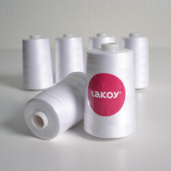 Takoy Overlock / coverlock ață poliester TKY 5000 culoare albă