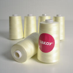 Takoy Overlock / coverlock ață poliester TKY 5000 culoare galben deschis