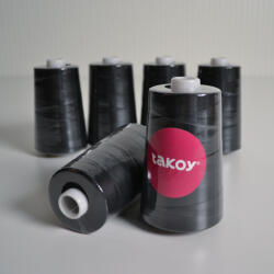 Takoy Overlock / coverlock poliészter cérna TKY 5000 - fekete