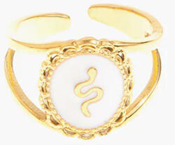 LAAVA Aranyozott gyűrű kígyóval (állítható méret)