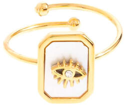 LAAVA Gyöngyházas aranyozott gyűrű szemmel (állítható méret)