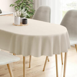 Goldea față de masă 100% bumbac latte - ovală 120 x 180 cm