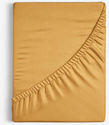 Goldea cearceaf de pat 100% bumbac cu elastic - muştar 80 x 160 cm