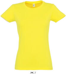 SOL'S IMPERIAL környakú Női rövid ujjú pamut póló SO11502, Lemon-XL