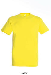 SOL'S IMPERIAL környakas férfi rövid ujjú pamut póló SO11500, Lemon-M
