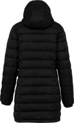 Kariban Női kapucnis steppelt kabát KA6129, Black-XL