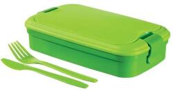 Keter Cutie/caserola alimente, plastic, etansa, cu tacamuri, verde, 1.3 L, 23x13x7 cm, Curver (801565)