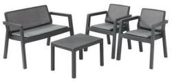 Strend Pro Set mobilier gradina/terasa, grafit, 1 masa, 1 banca, 2 scaune, Emily (802363)