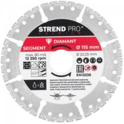 Strend Pro Disc diamantat segmentat, universal, vacuum brazed, taiere umeda si uscata, 115 mm, Strend Pro Premium (2232042) - jollymag