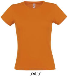 SOL'S MISS Női kereknyakú rövid ujjú pamut póló SO11386, Orange-S