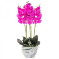 Springos Orhidee arificiala cu ghiveci din ceramica, roz, 75 cm, Springos (HA4348) - jollymag