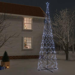 vidaXL kúp alakú karácsonyfa 3000 hideg fehér LED-del 230 x 800 cm (343514) - balena