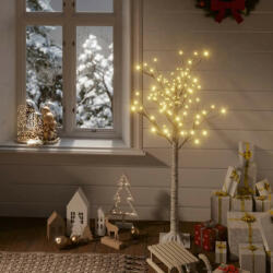 vidaXL 120 LED-es bel-/kültéri meleg fehér fűzfa karácsonyfa 1, 2 m (328672)