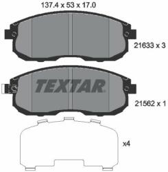 TEXTAR set placute frana, frana disc TEXTAR 2163301 (2163301)