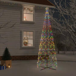 vidaXL kúp alakú karácsonyfa 1400 színes LED-del 160 x 500 cm (343512) - balena