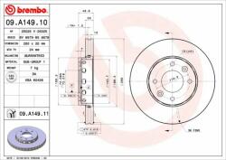 BREMBO féktárcsa BREMBO 09. A149.11 (09.A149.11)